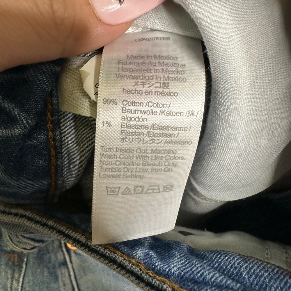 Nwt Madewell 90's straight leg crop Blue Denim Jeans - Picture 10 of 13